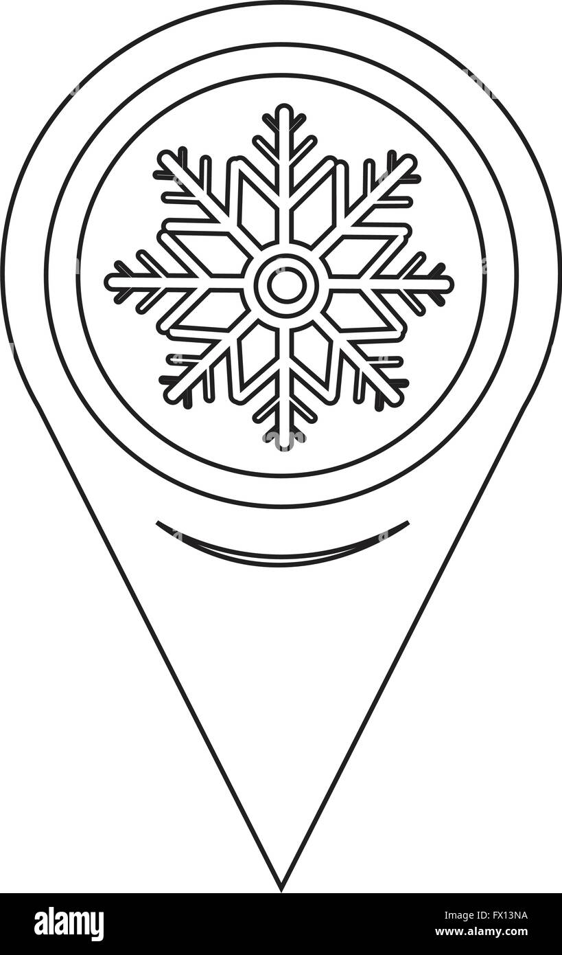 Map Pointer Snowflake Icon Stock Vector Image & Art - Alamy