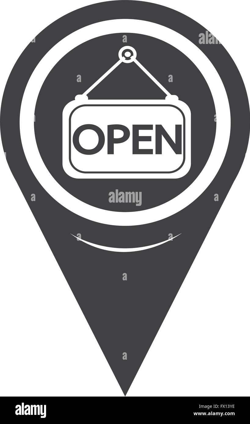 Map Pointer Open Icon Stock Vector Image & Art - Alamy