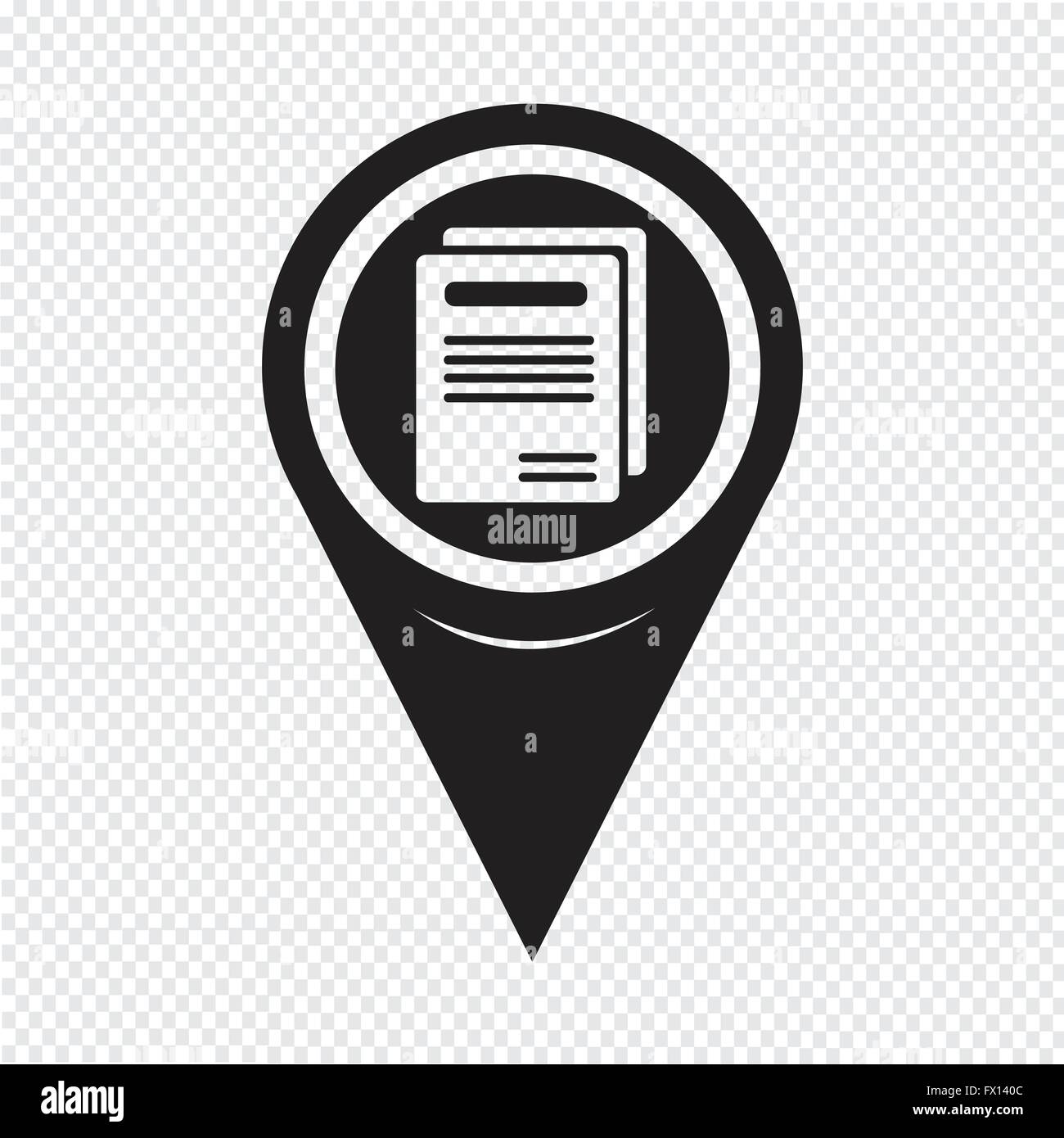 Map Pointer Book Icon Stock Vector Image & Art - Alamy