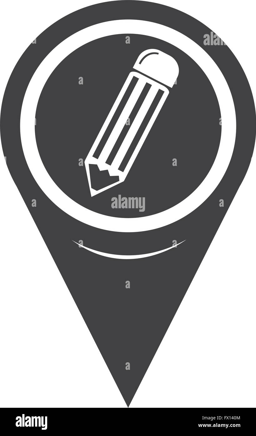 Map Pointer Pencil Icon Stock Vector Image & Art - Alamy