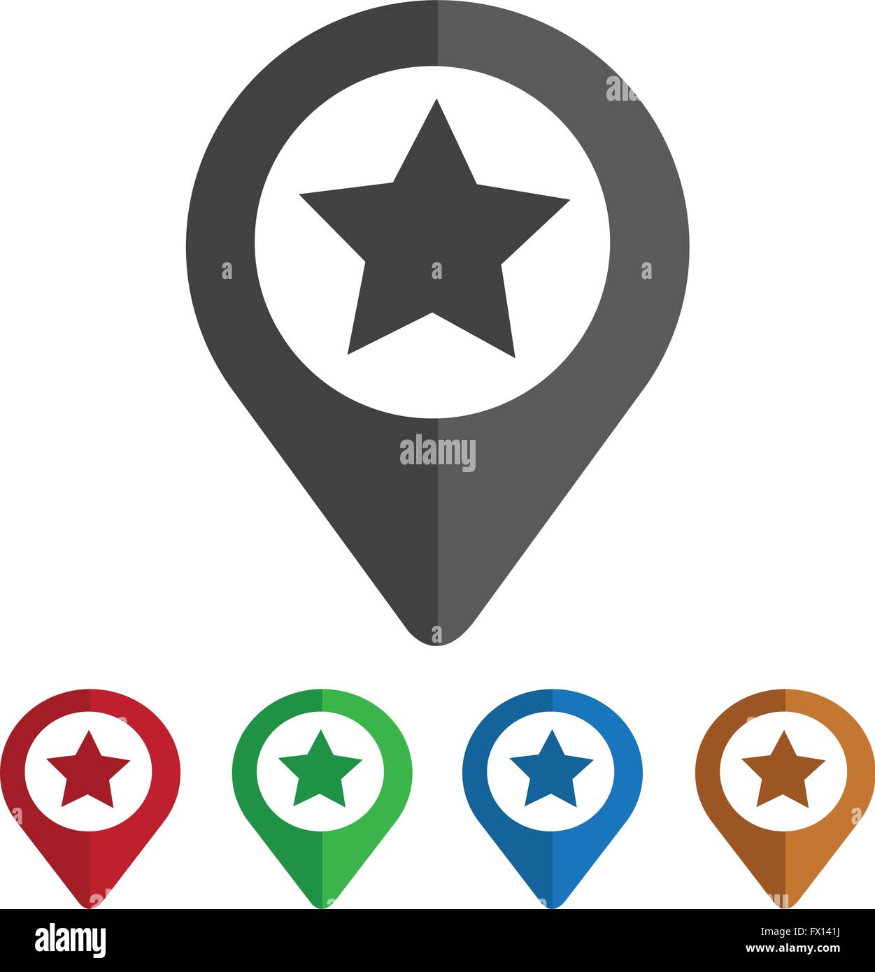 Map Pointer Star Icon Stock Vector Image & Art - Alamy