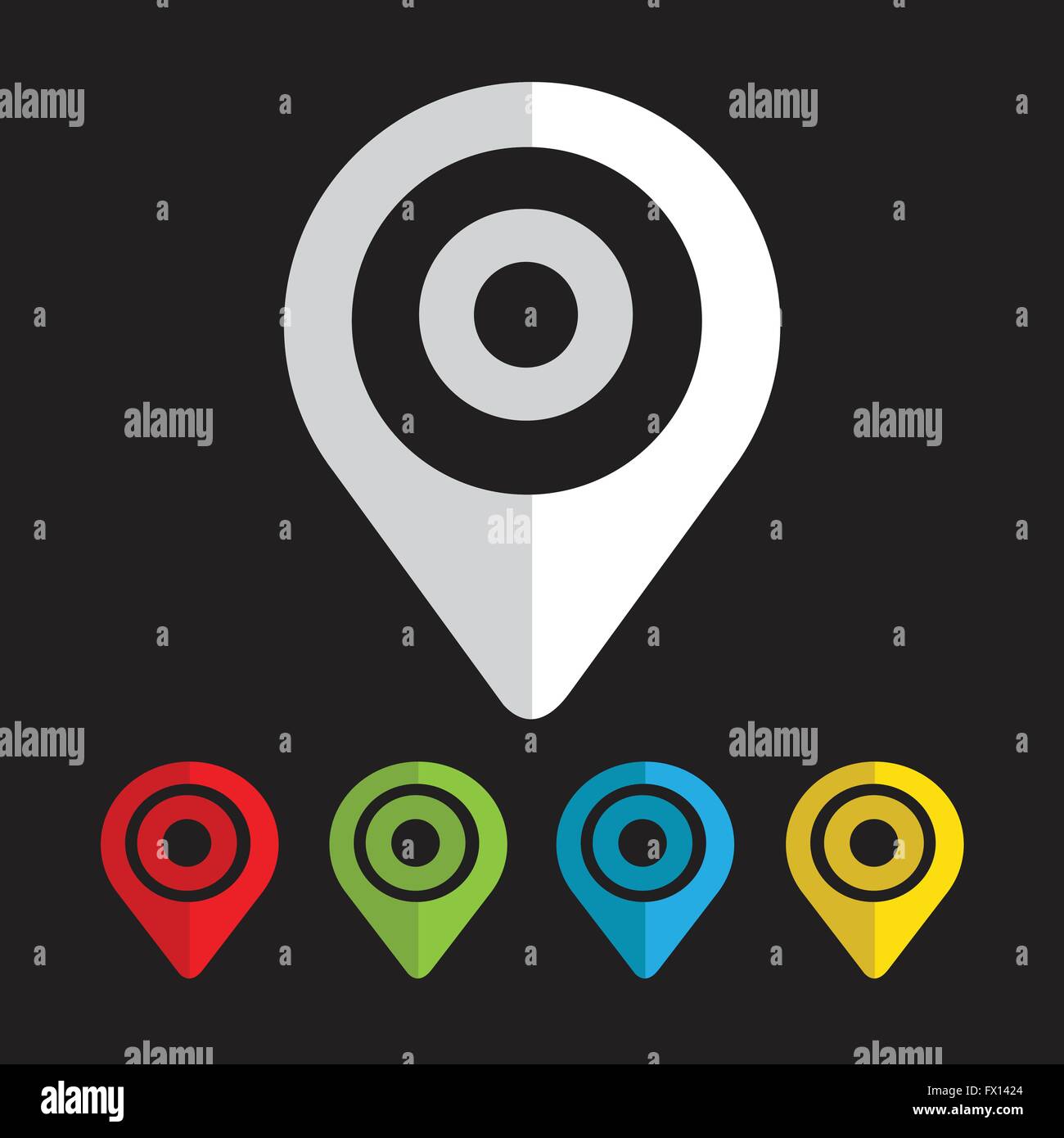 Map pointer icon Stock Vector Image & Art - Alamy