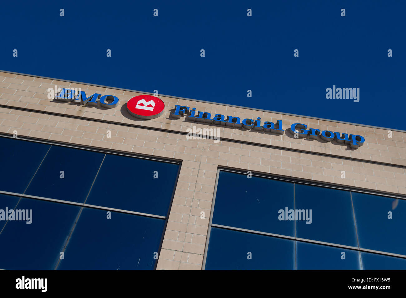 Bank of Montreal Financial Group in Kingston, Ont., on Feb. 26, 2016. Stock Photo