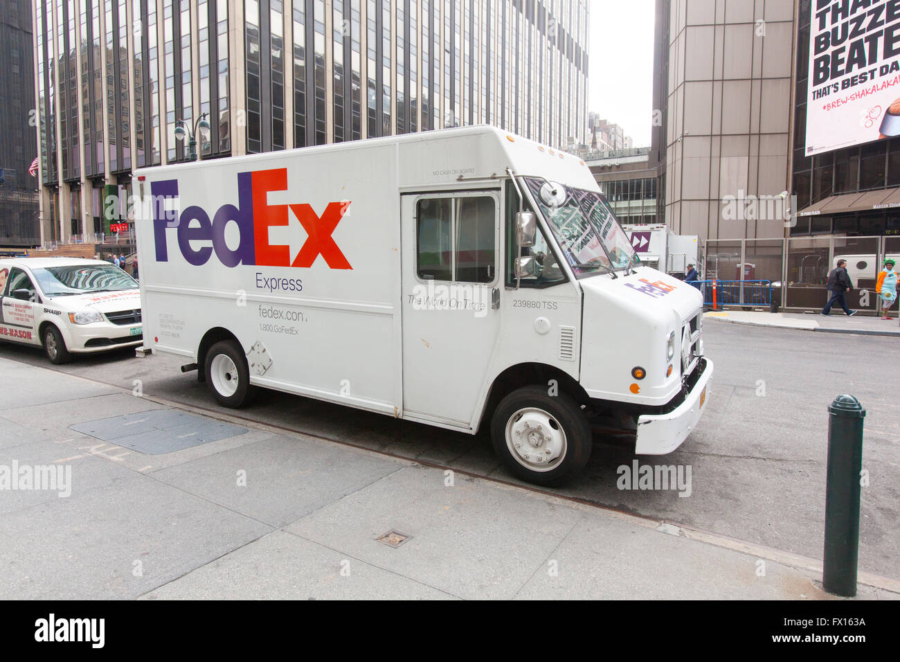 Fed Ex delivery truck , Manhattan, New York City, United States of America  Stock Photo - Alamy