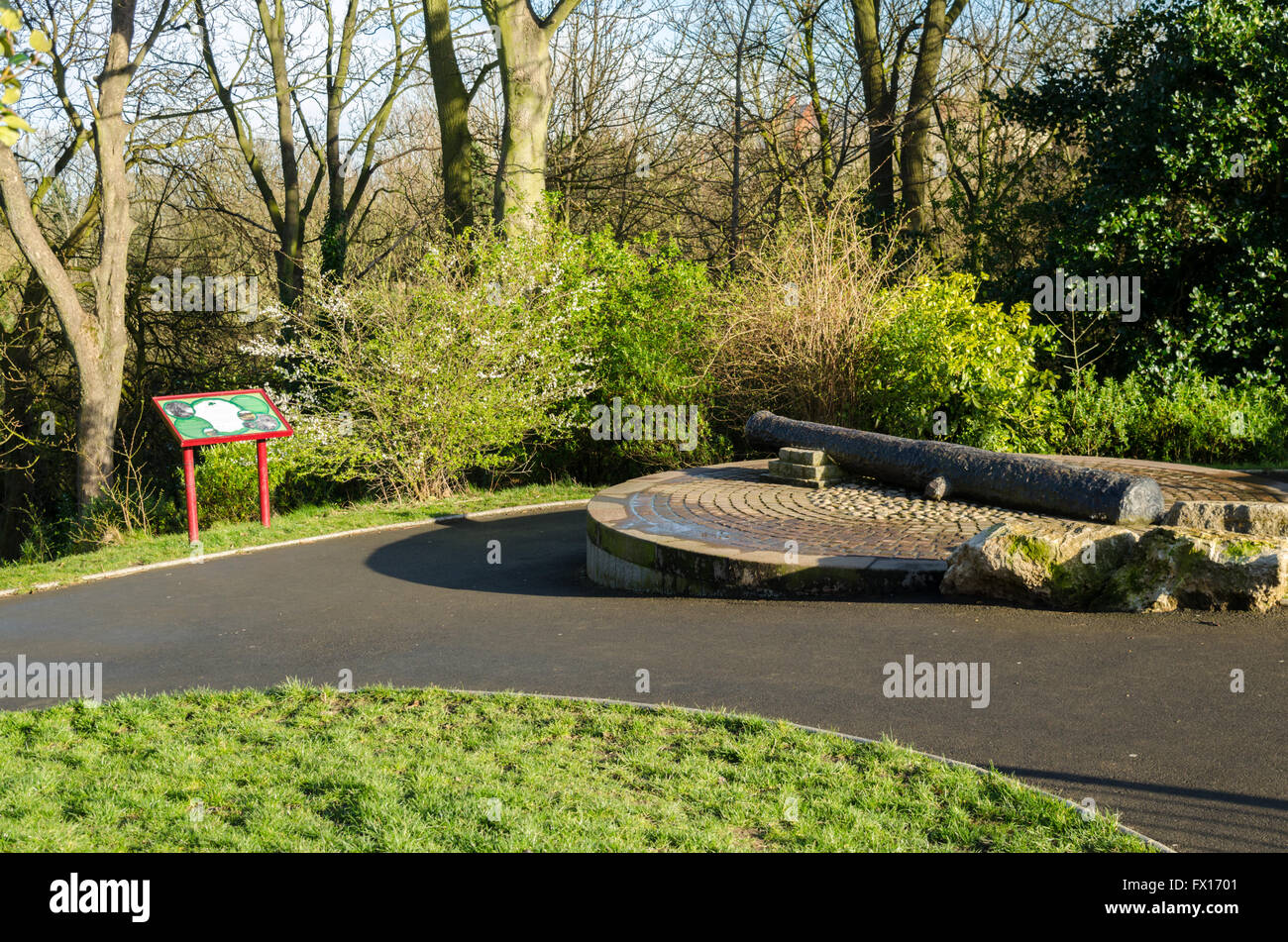 The Cannon At Barnes Park Sunderland Stock Photo 102060337 Alamy