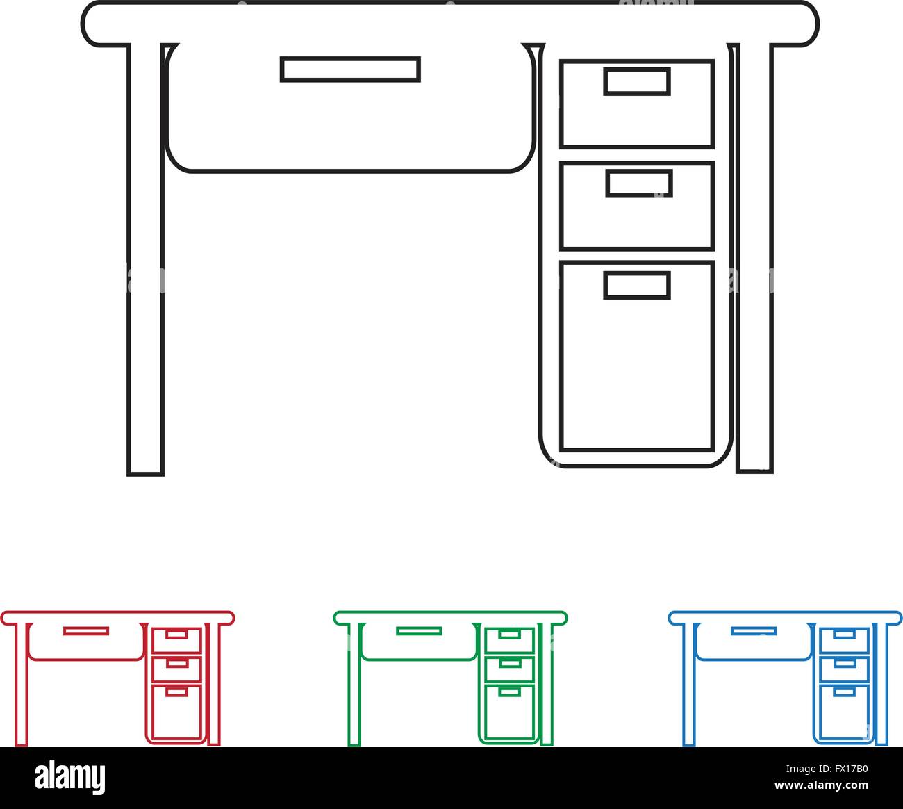 Table Office Icon Stock Vector Image & Art - Alamy