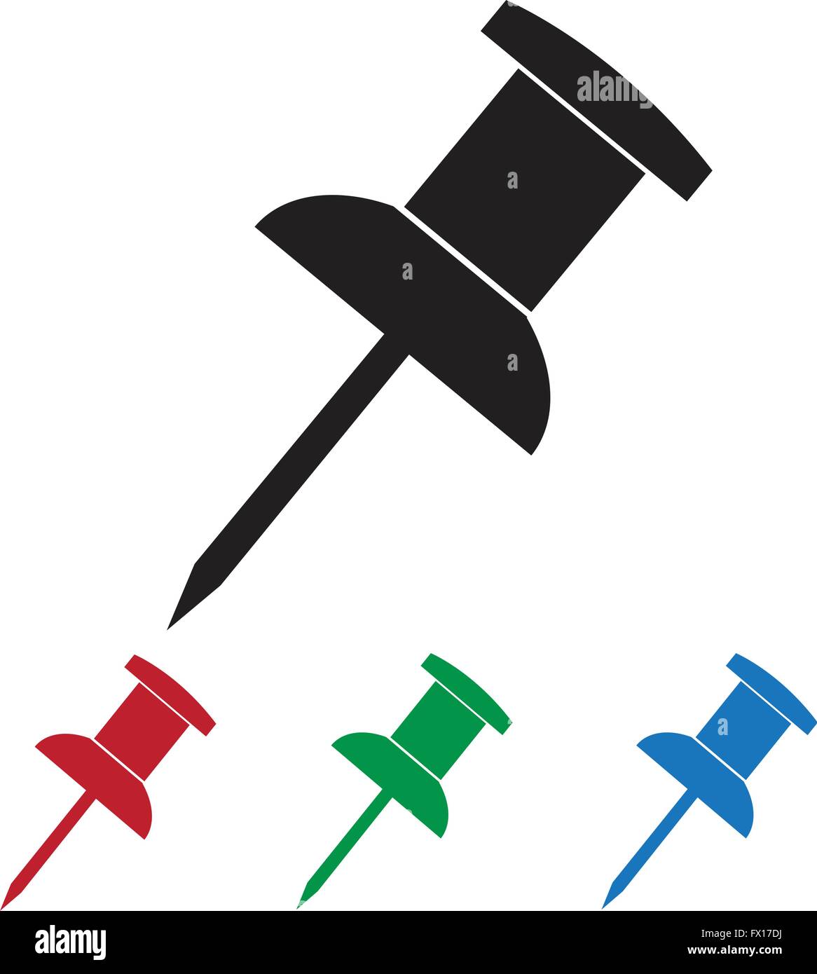 push pin icon Stock Vector Image & Art - Alamy