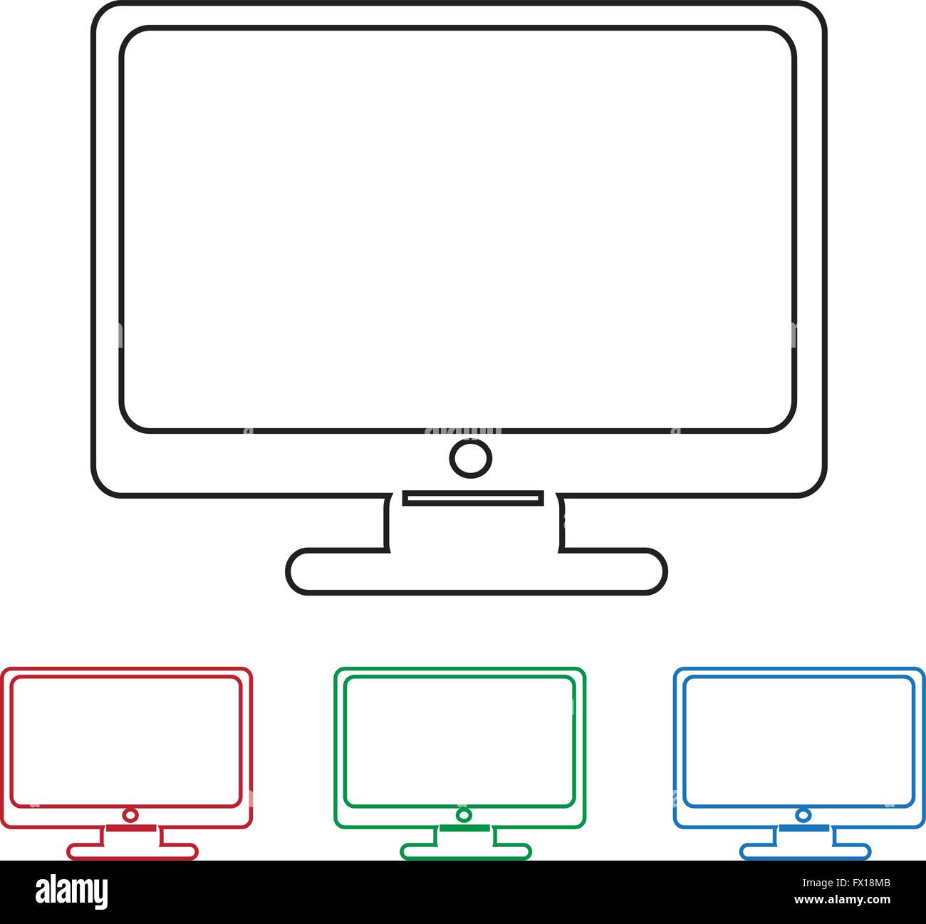 Monitor icon Stock Vector Images - Alamy