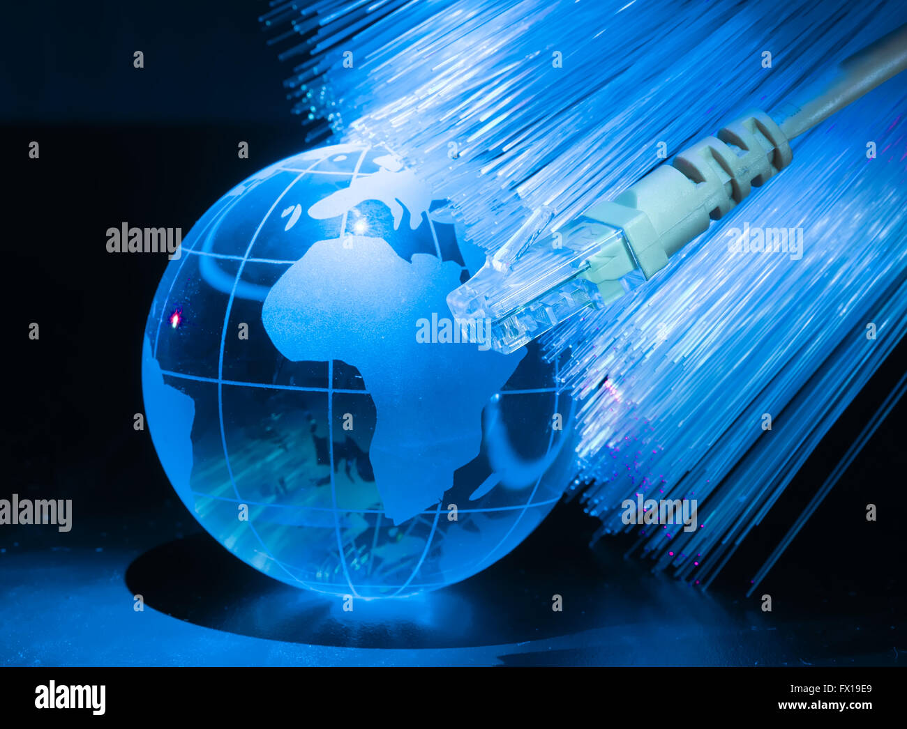 Fiber optic cable and earth hi-res stock photography and images - Alamy