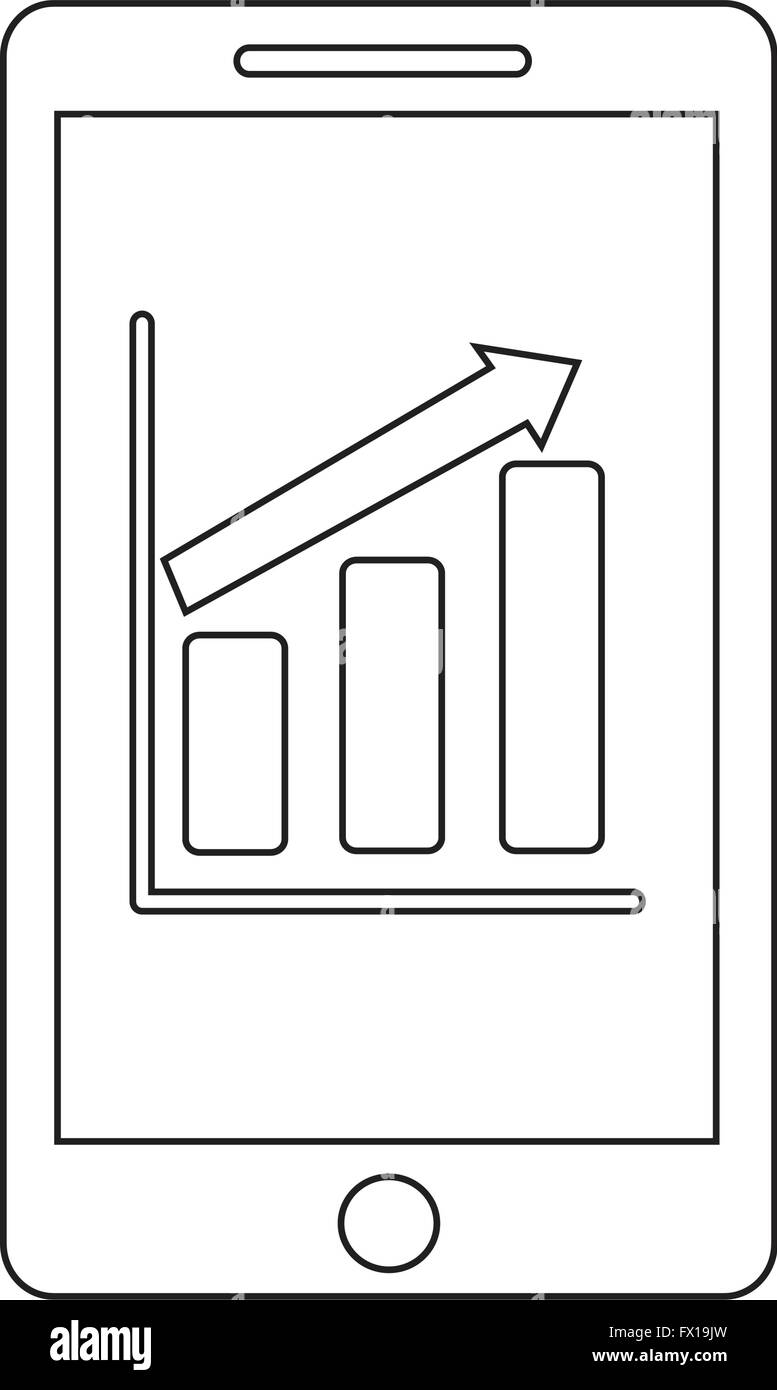 mobile phone chart infographics icon Stock Vector Image & Art - Alamy