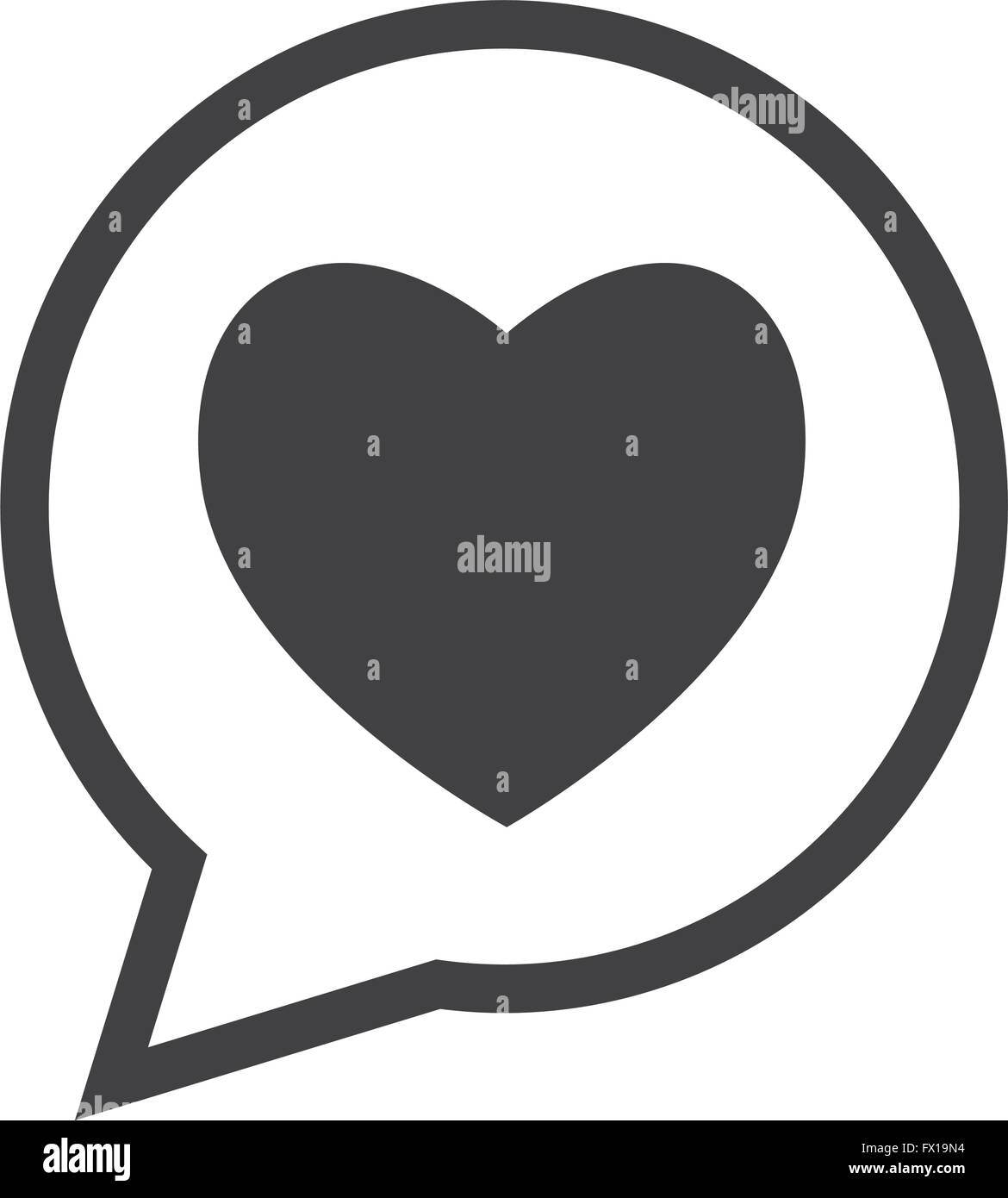 Heart speech bubble icon Stock Vector Image & Art - Alamy