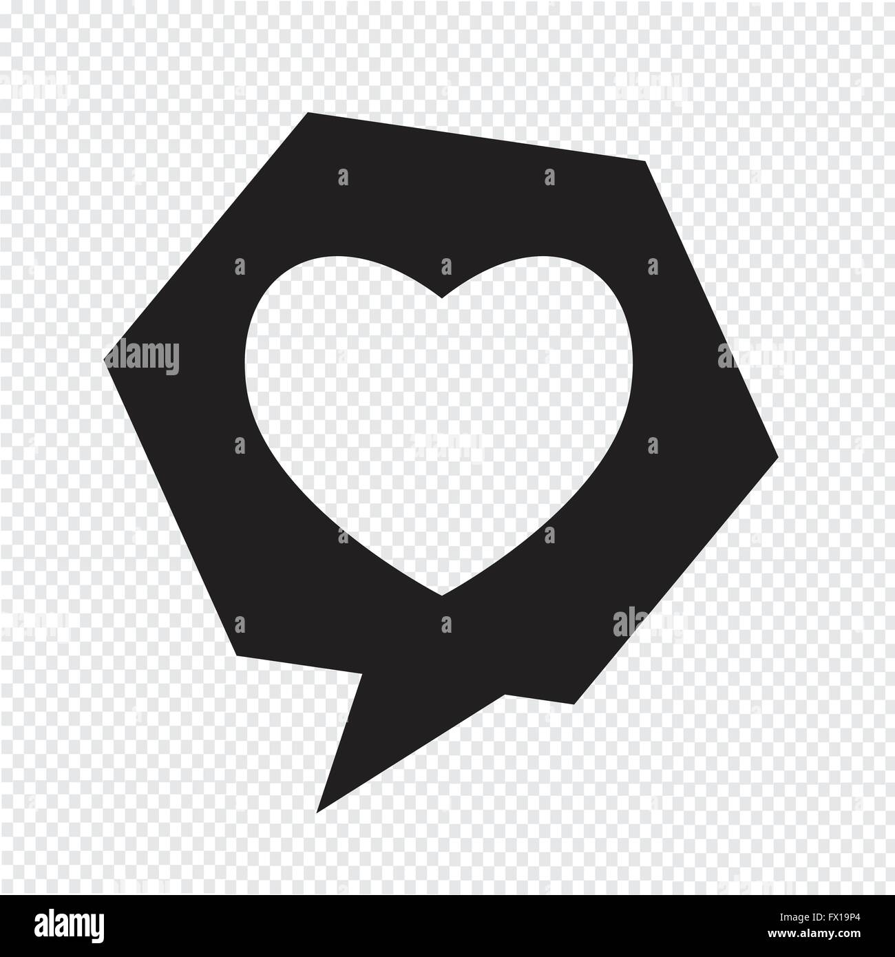 Speech bubble with a heart Stock Vector Images - Alamy