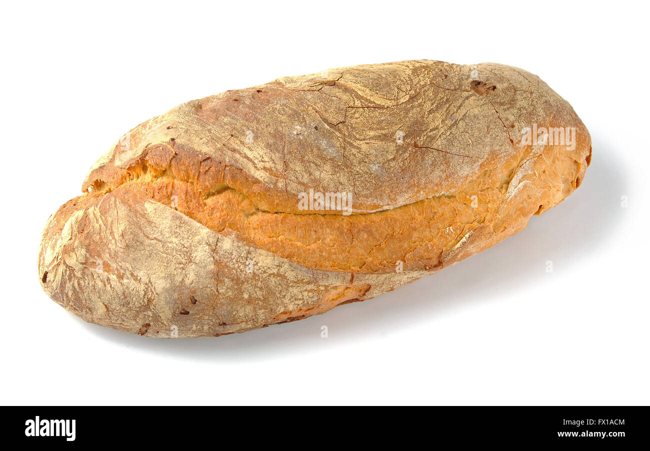 Traditional Italian bread isolated on white background Stock Photo