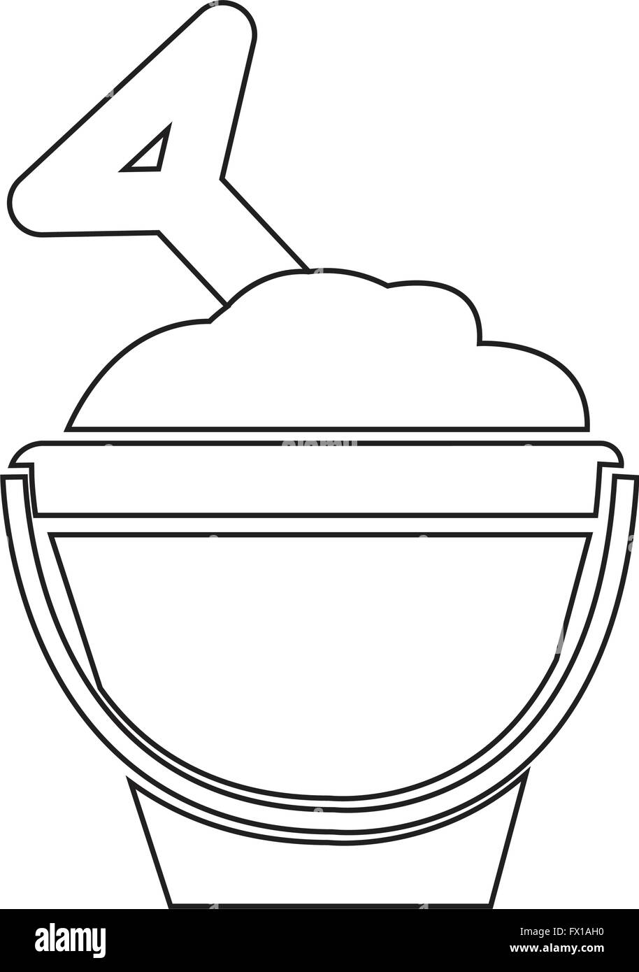 sand bucket icon Stock Vector