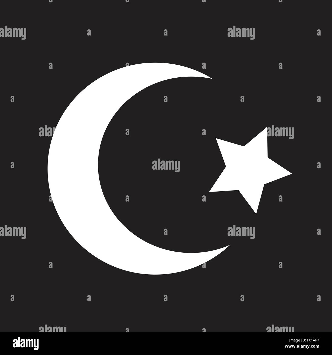 Symbol of Islam Star crescent icon Stock Vector Image & Art - Alamy