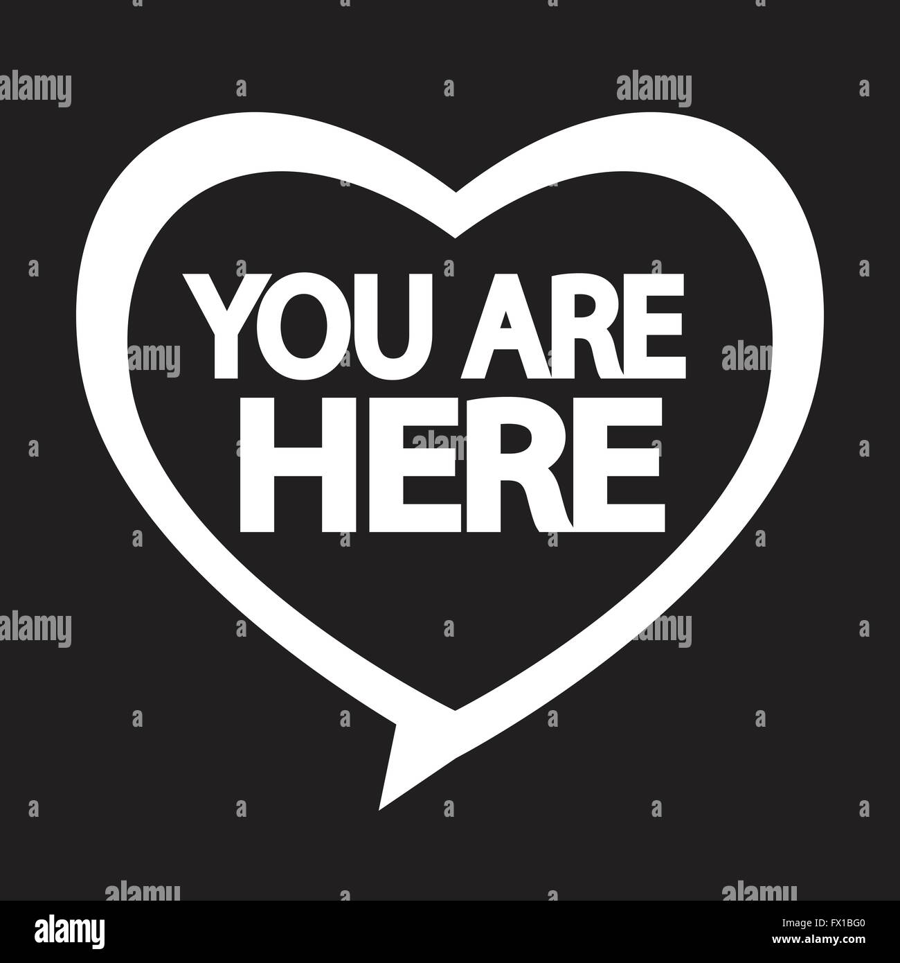 Icon you are here Stock Vector Images - Alamy