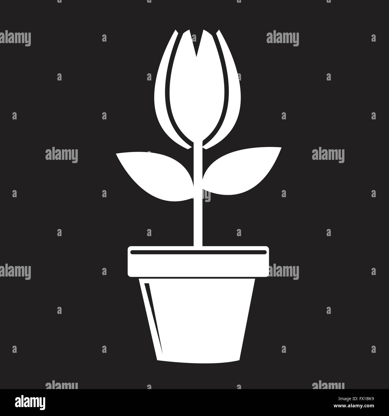 Flower Pot Icon Stock Vector Image & Art - Alamy