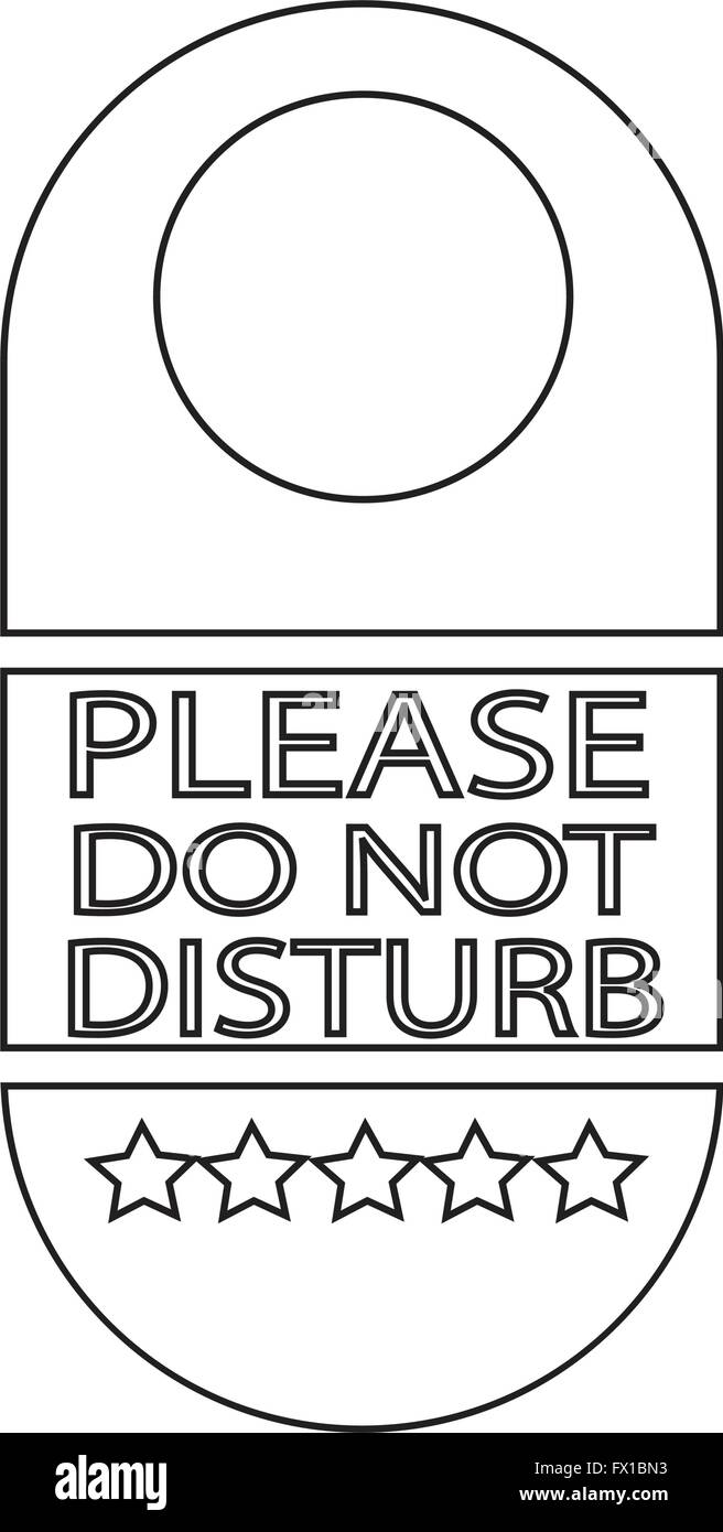 please do not disturb door hanger icon Stock Vector