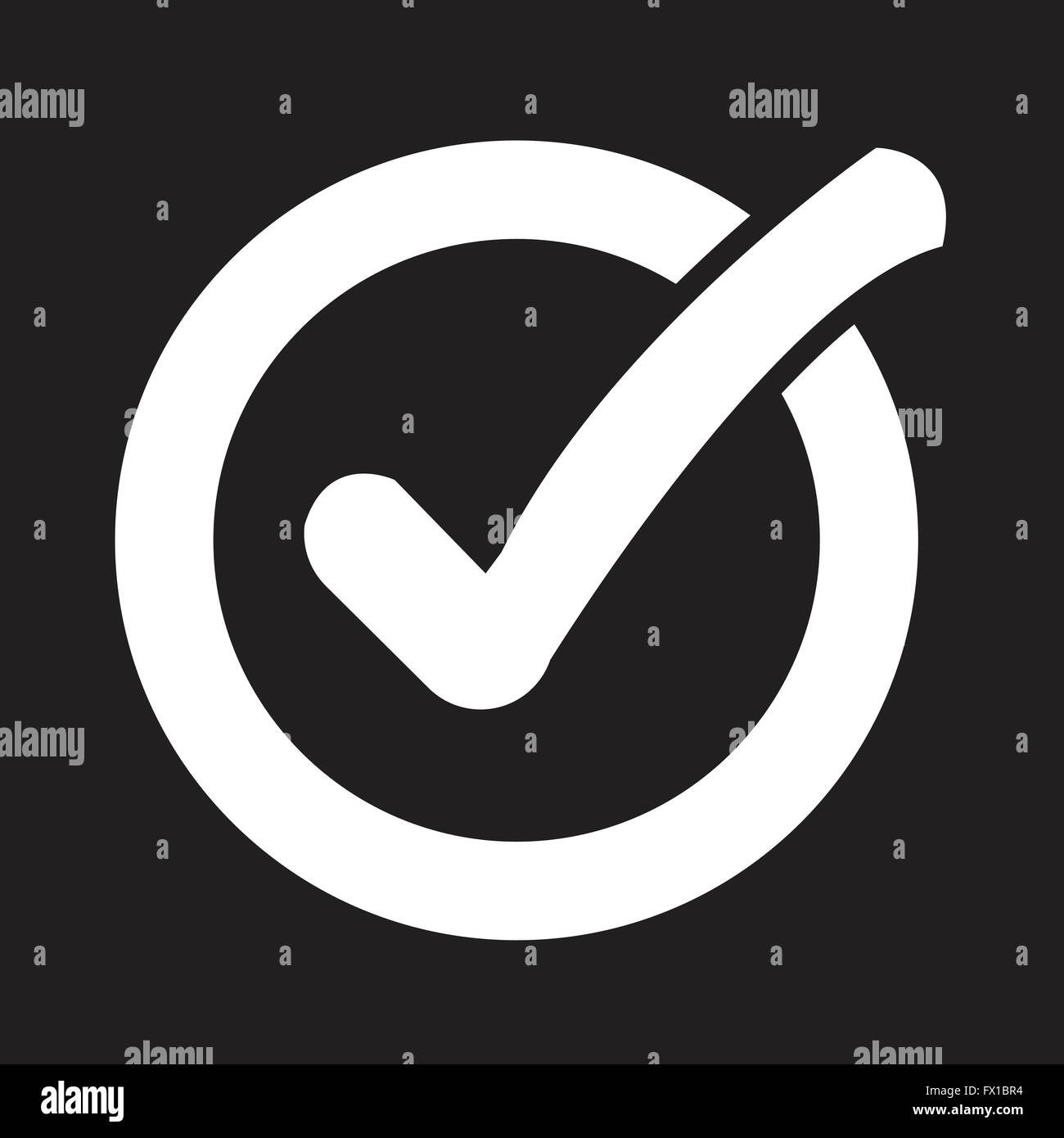 Check list button icon Stock Vector