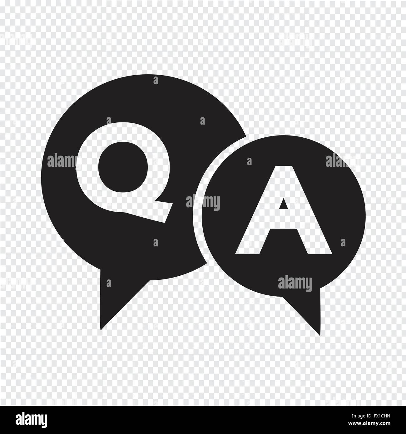 Question and Answer Speech Bubble icon Stock Vector Image & Art - Alamy