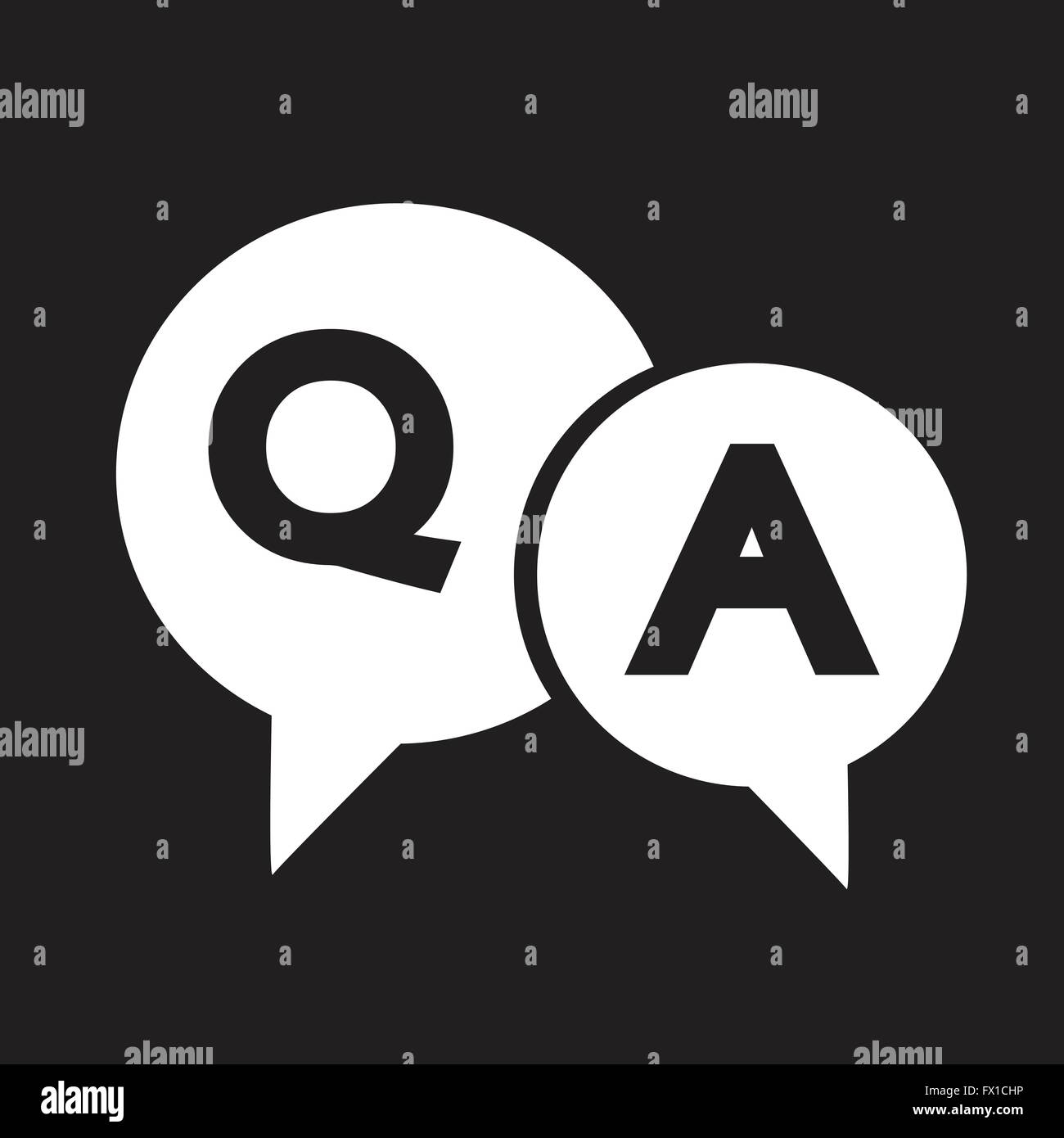 Question answer bubble icon hi-res stock photography and images - Alamy
