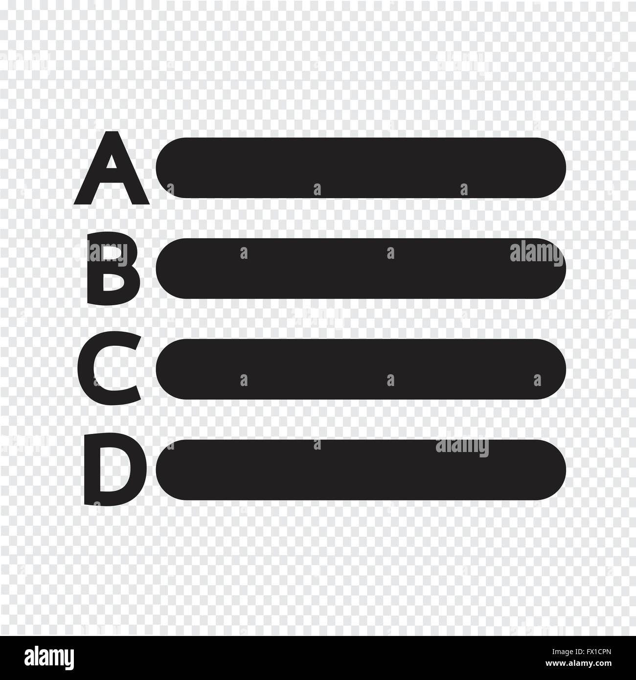 Text Letter List Icon Stock Vector Image & Art - Alamy