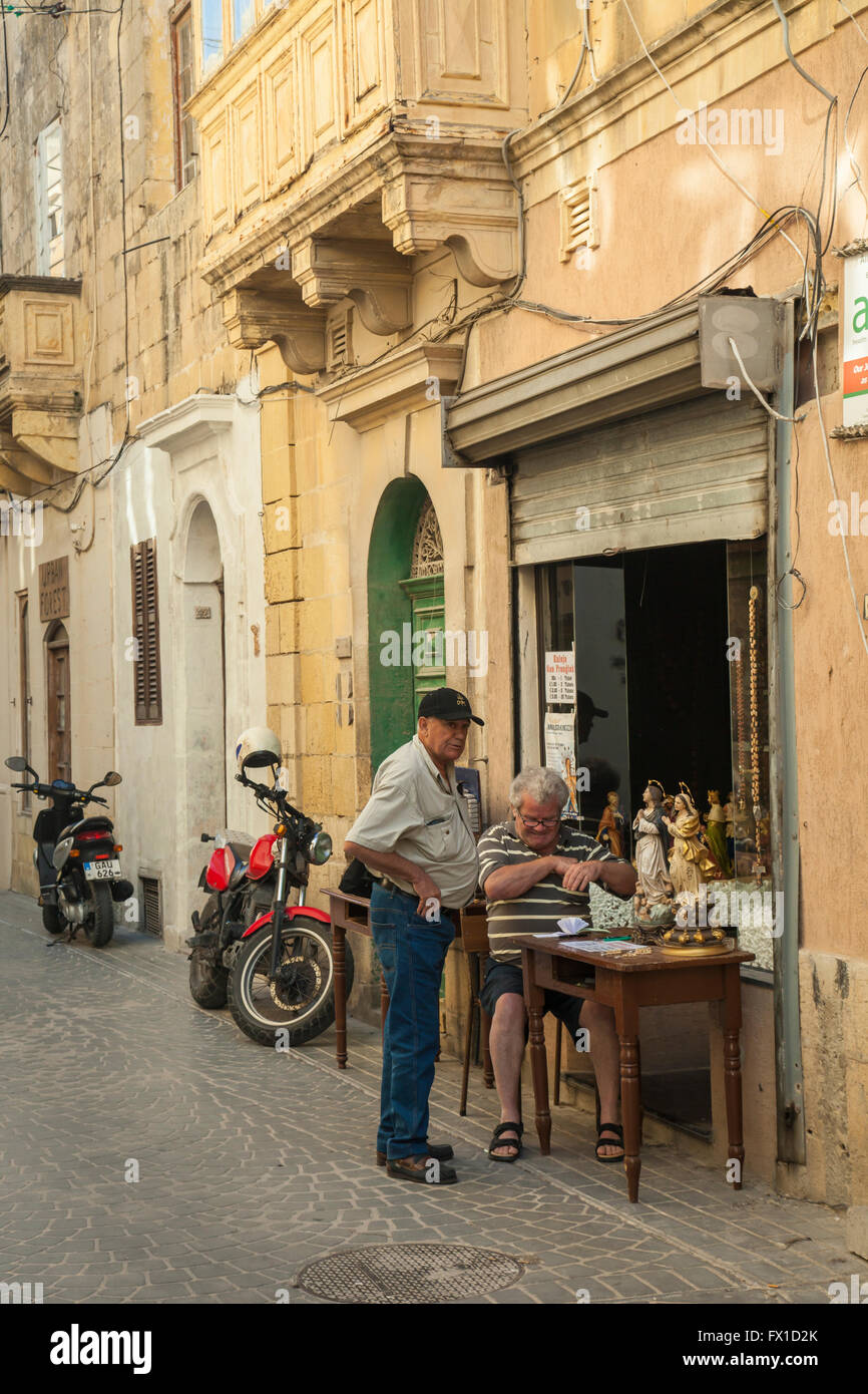 A street in Rabat (Victoria), Gozo, Malta. Stock Photo
