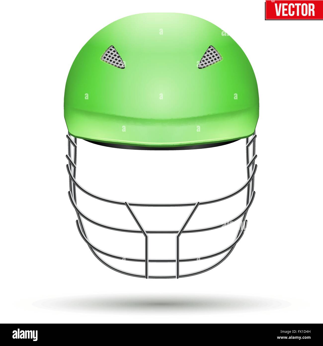 Green Cricket Helmet Front View Stock Vector Image & Art Alamy