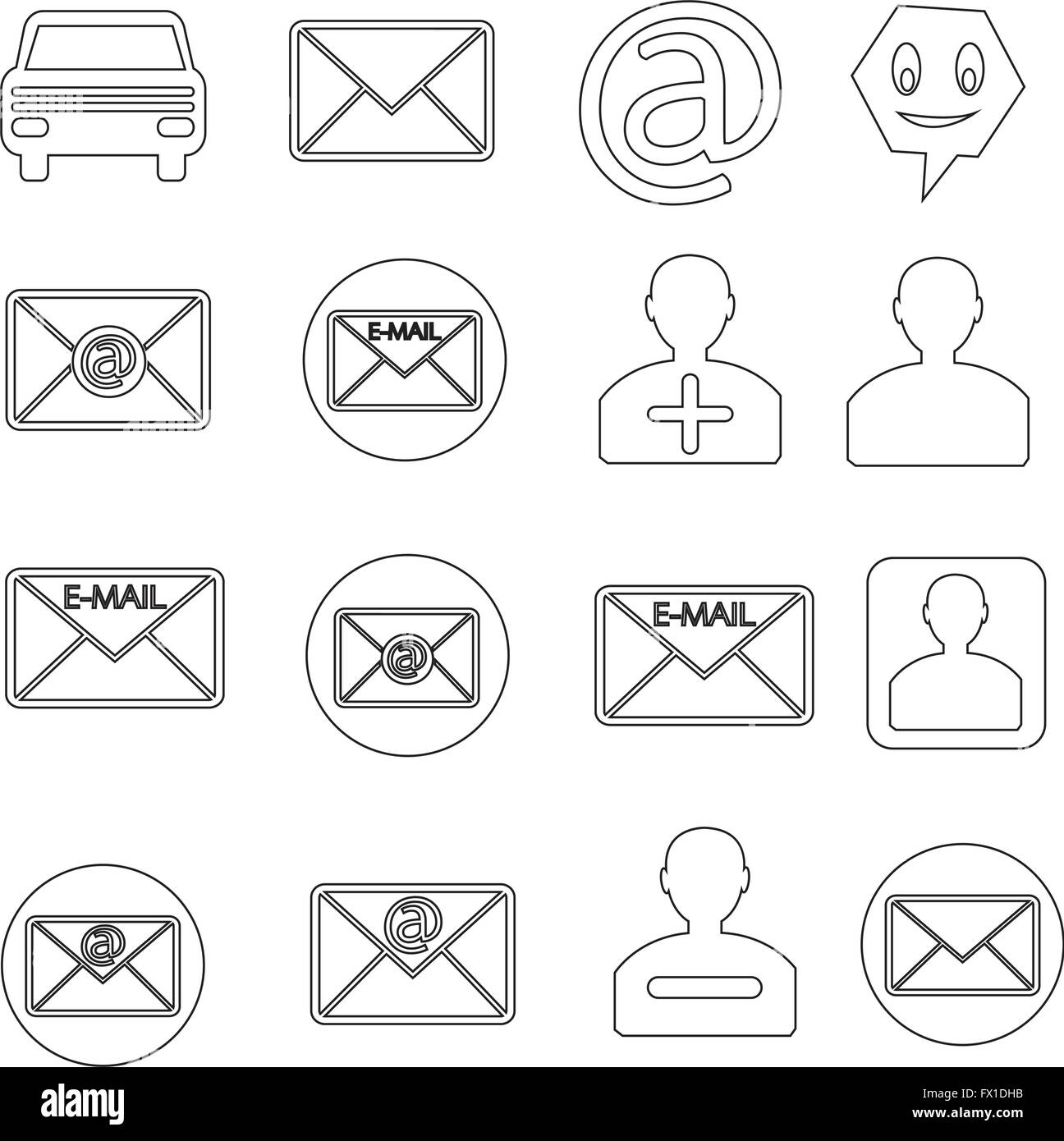 Set of web icons for website and communication Stock Vector Image & Art ...