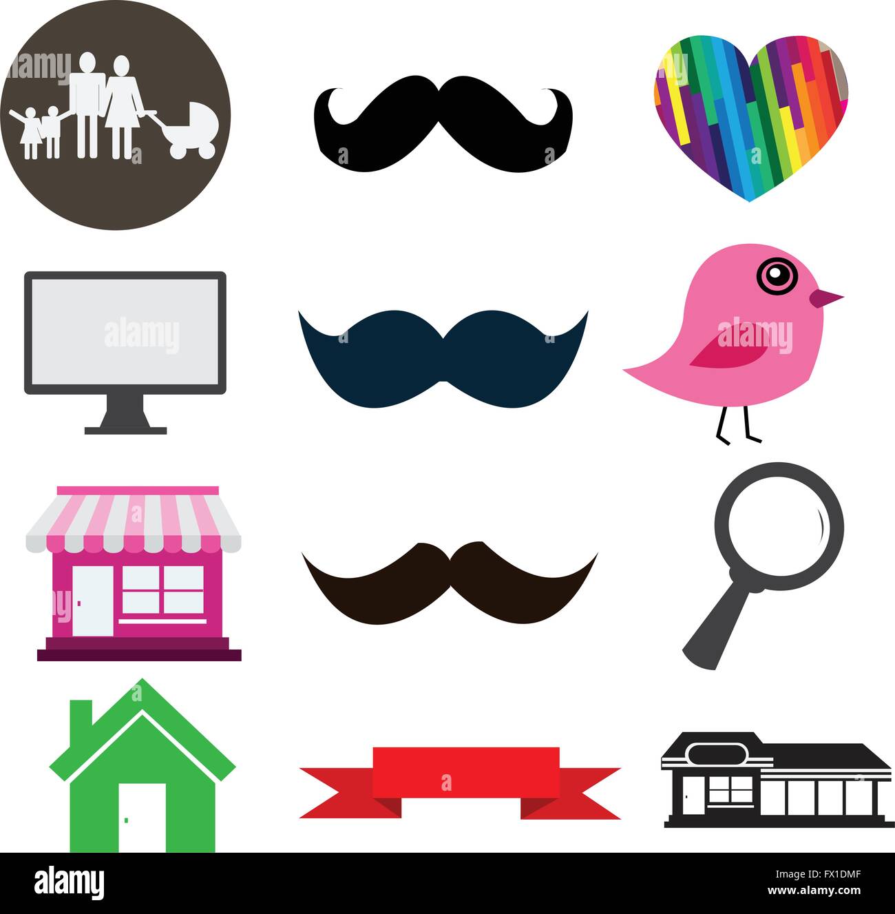 Set of web icons for website and communication Stock Vector Image & Art ...