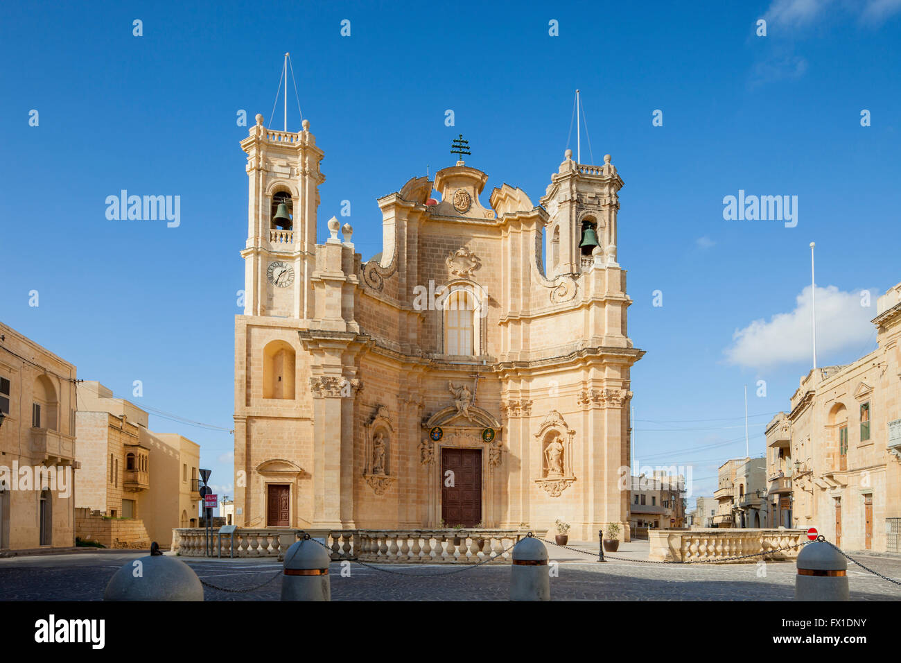 Church in Gharb, Gozo, Malta. Stock Photo