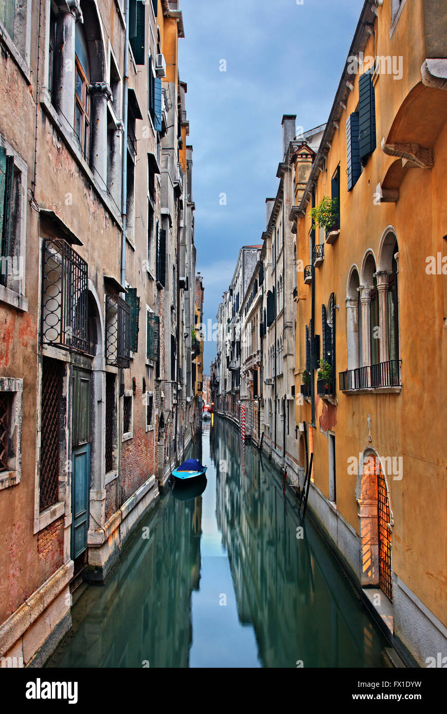 Canal at Sestiere di San Marco (St Mark district), Venice, Veneto, Italy Stock Photo