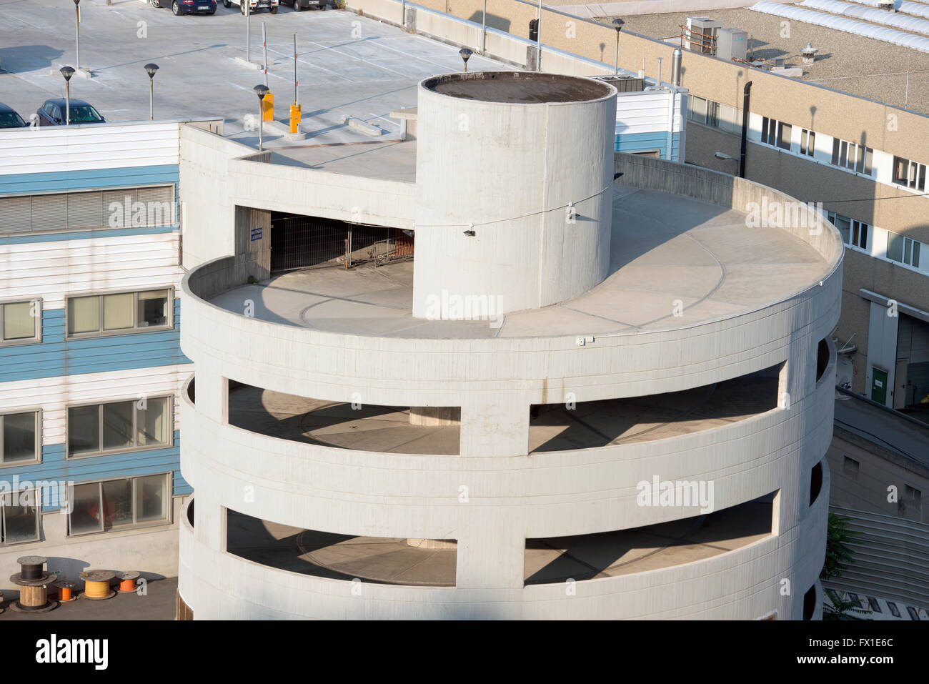 spiral ramp that leads to a large parking Stock Photo Alamy