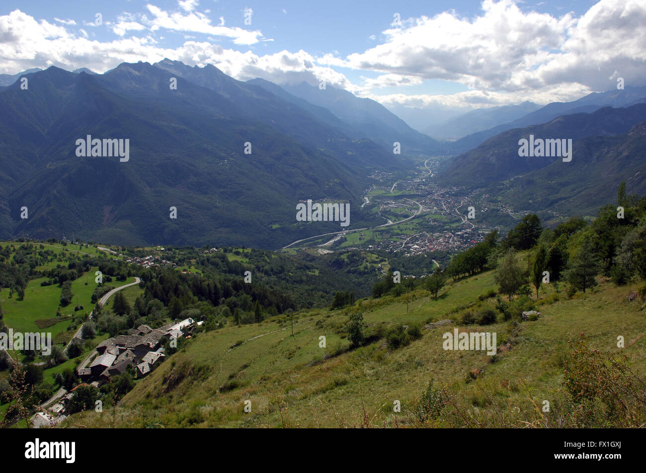 part of the valley in Aosta Valley Stock Photo Alamy