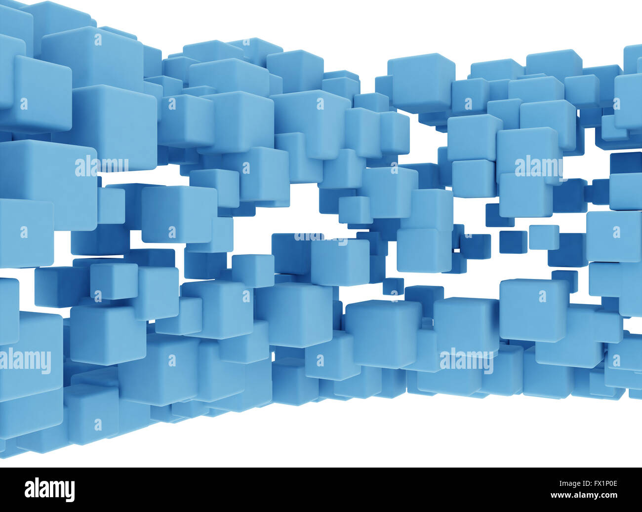 abstract blue cubes background isolated on white background Stock Photo ...