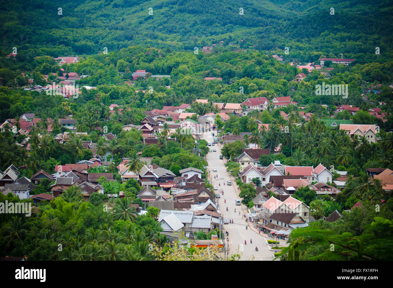Luang prabang town Stock Photo