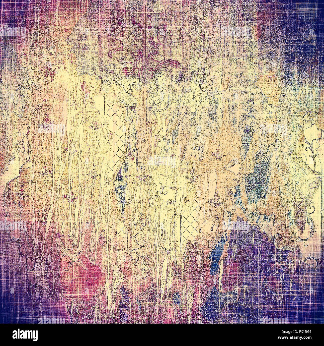 Vintage old texture for background. With different color patterns ...