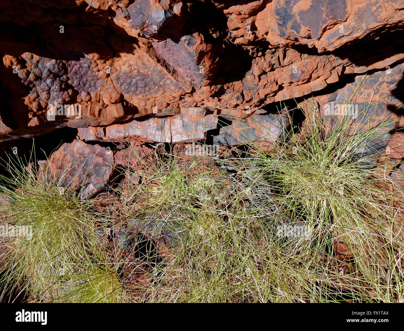 Iron Ore Rich in Hematite - Australian Outback Stock Photo