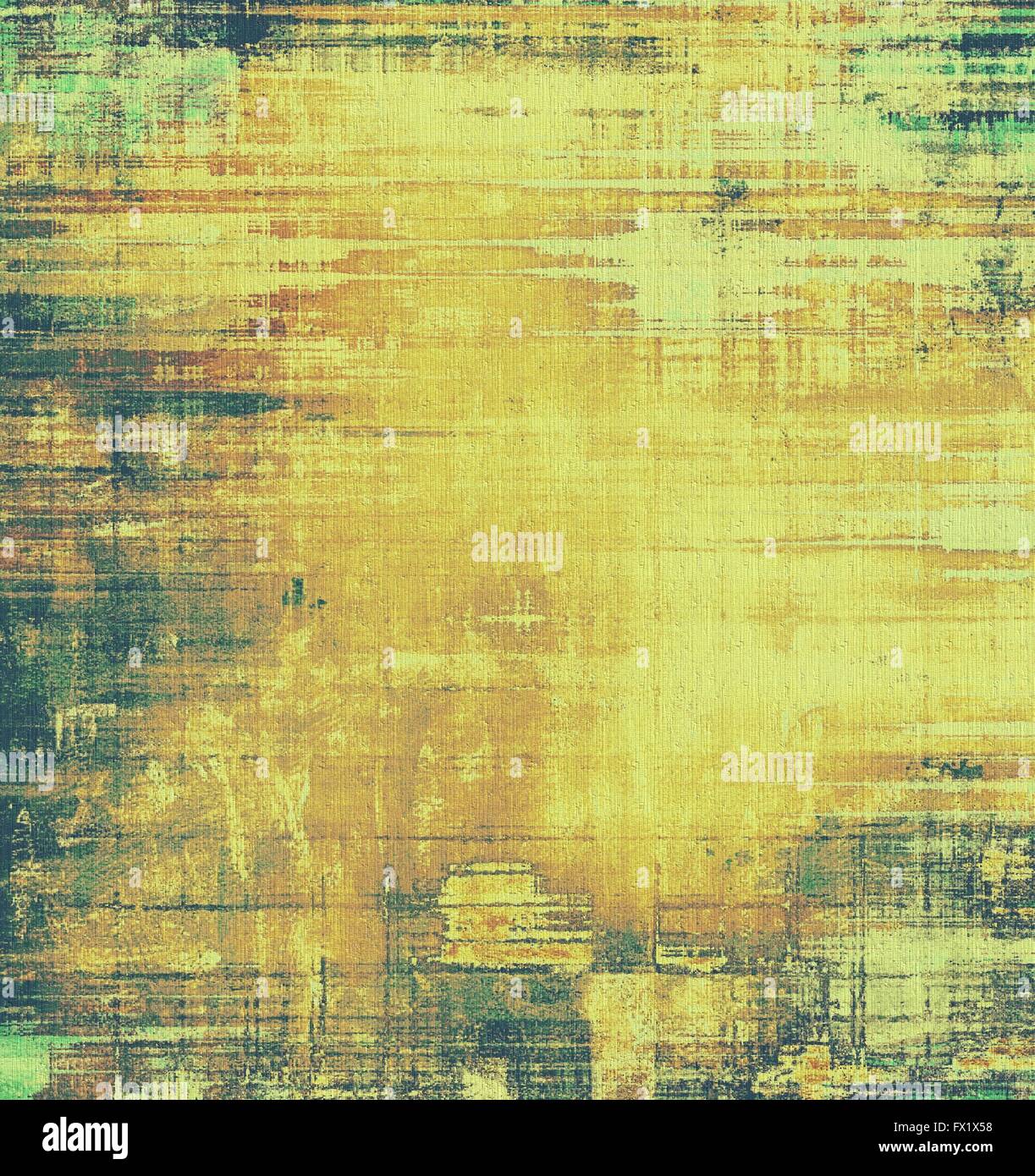 Vintage antique textured background. With different color patterns: yellow (beige); brown; green Stock Photo