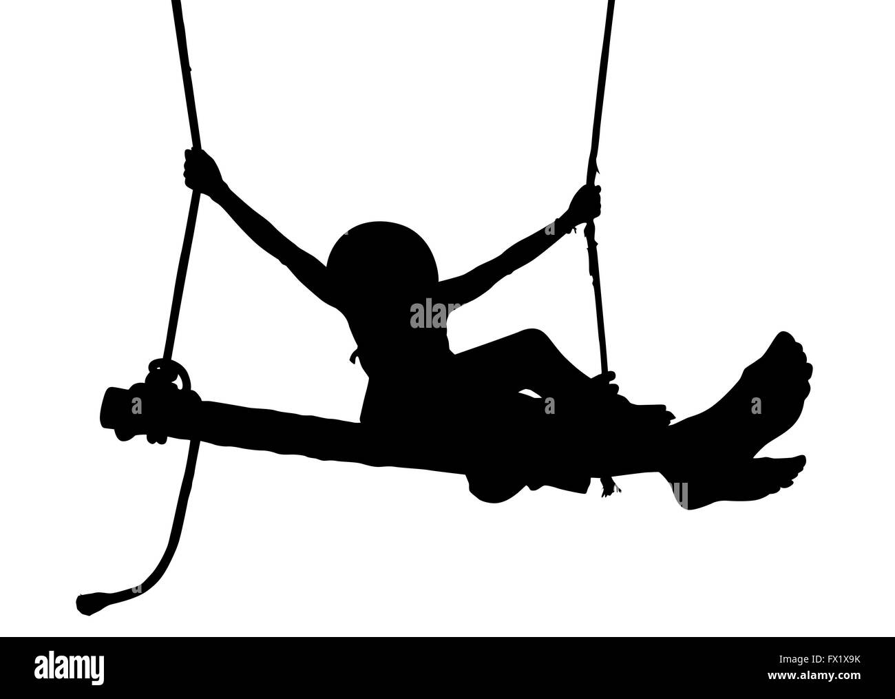 Happy woman swinging Stock Photo Alamy