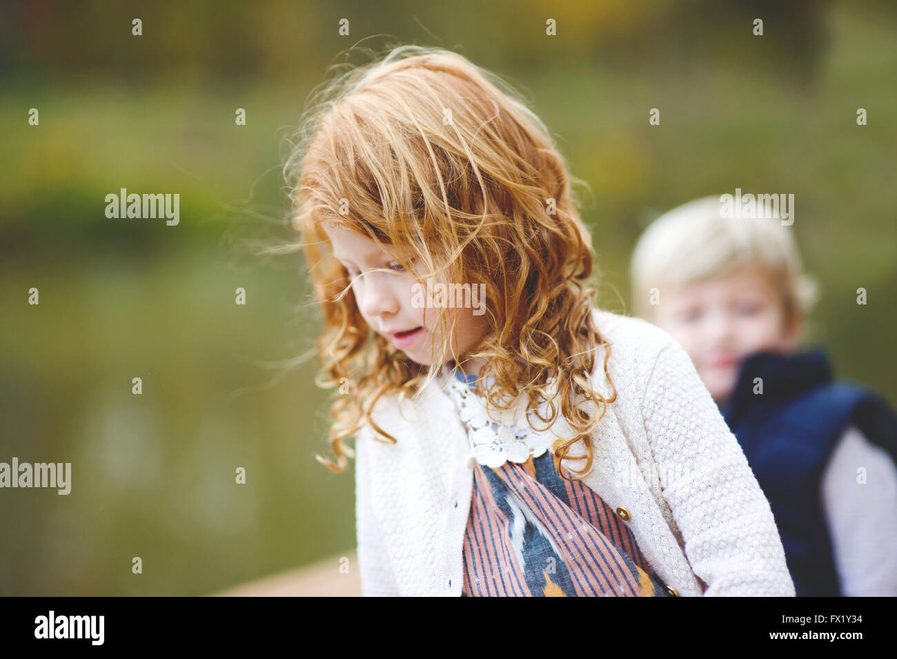 Family pictures of brother and sister at the park Stock Photo - Alamy