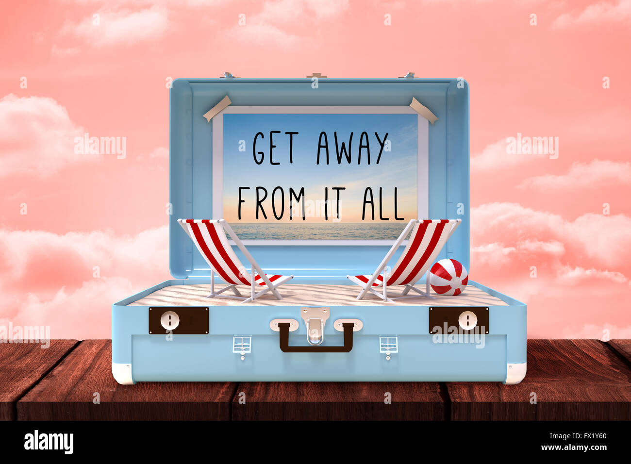 Composite image of get away from it all Stock Photo - Alamy - Away From It All Vacation