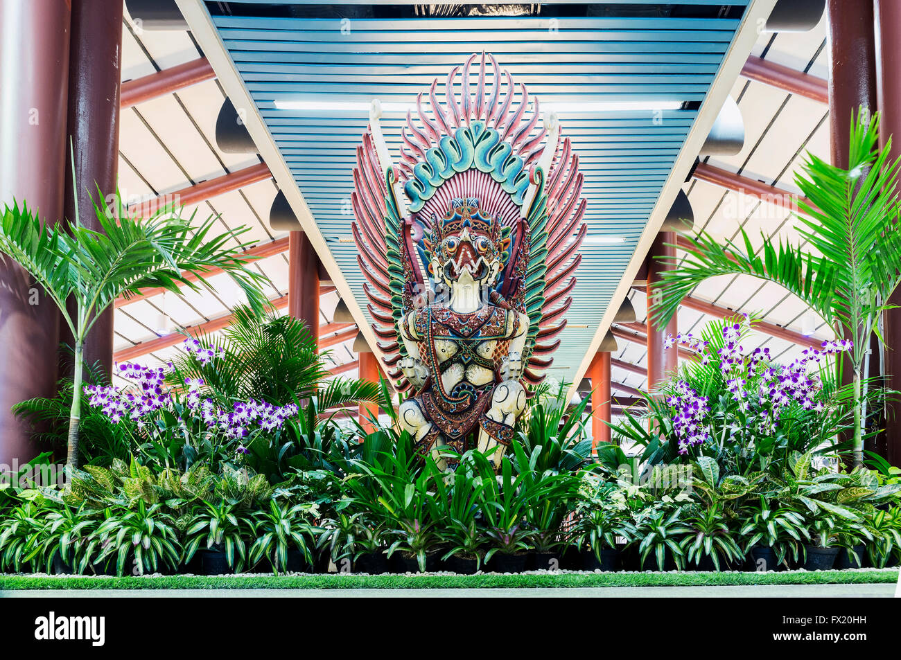 JAKARTA, INDONESIA, APRIL 5, 2016 : Interior Jakarta (Soekarno-Hatta)  International Airport is the main airport on the island o Stock Photo