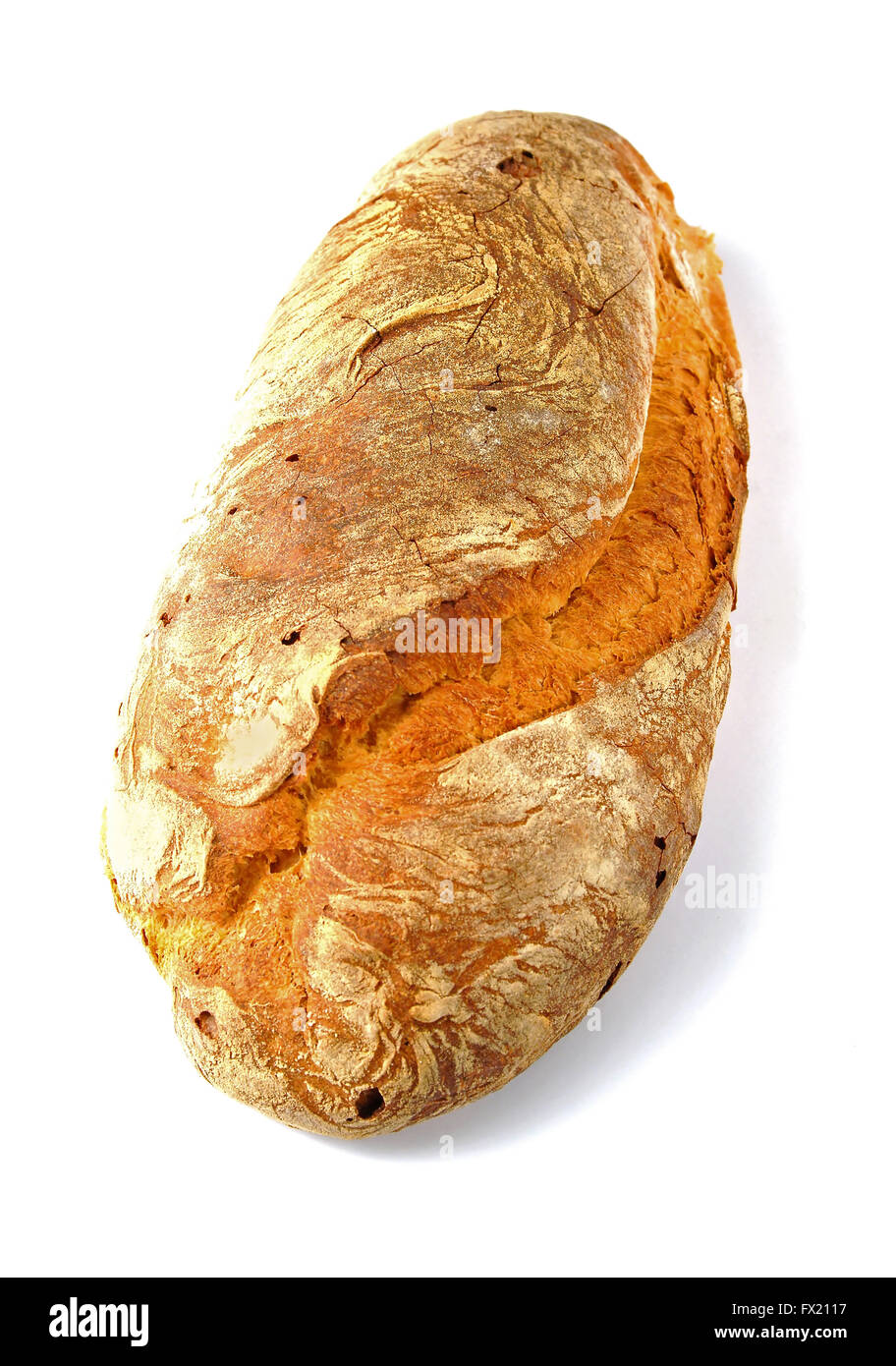 Traditional Italian bread isolated on white background Stock Photo