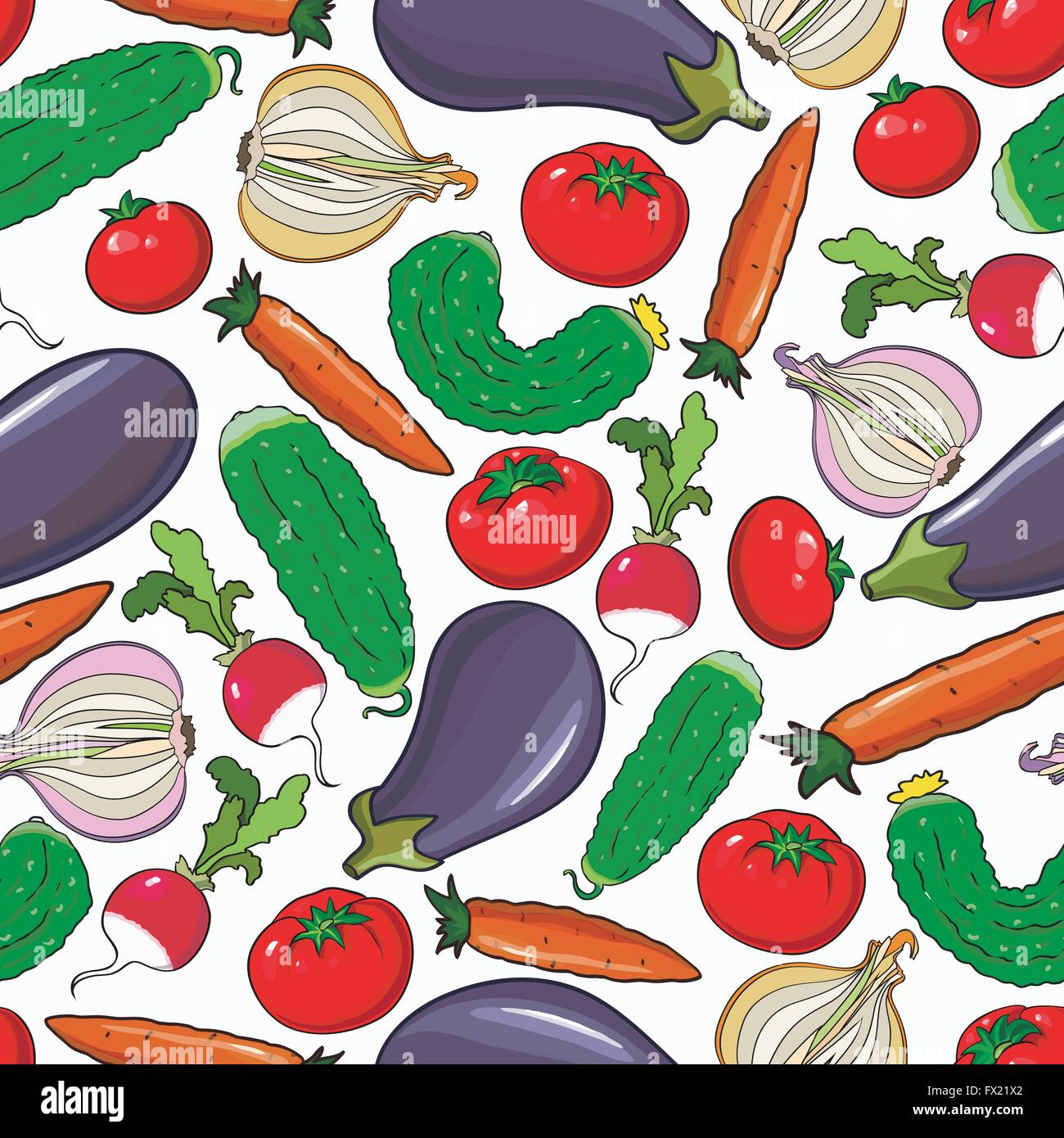 Seamless background with vegetables Stock Vector Image & Art - Alamy