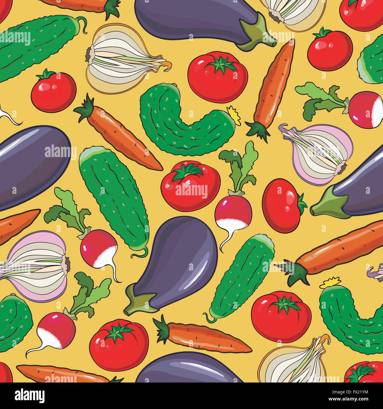 Seamless background with vegetables Stock Vector Image & Art - Alamy