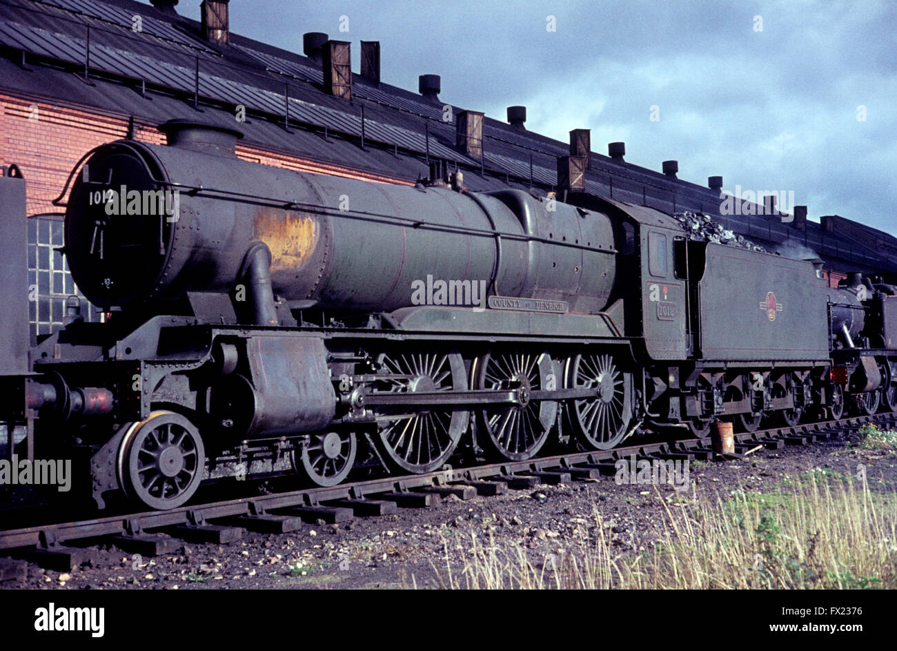 Steam locomotive 1012 'County of Denbigh' at Oxley in Wolverhampton ...