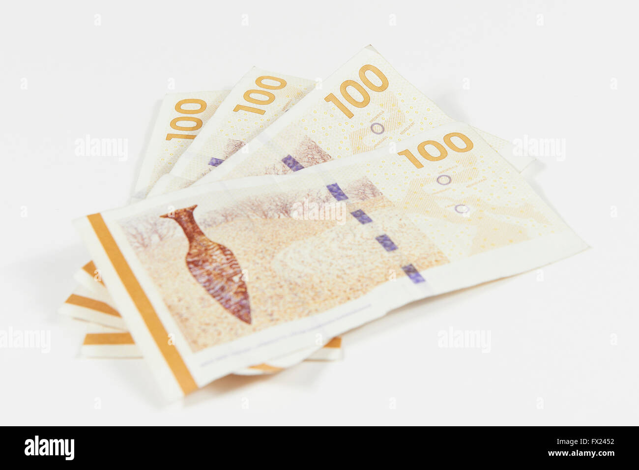 Closeup shoot of Danish bills Stock Photo