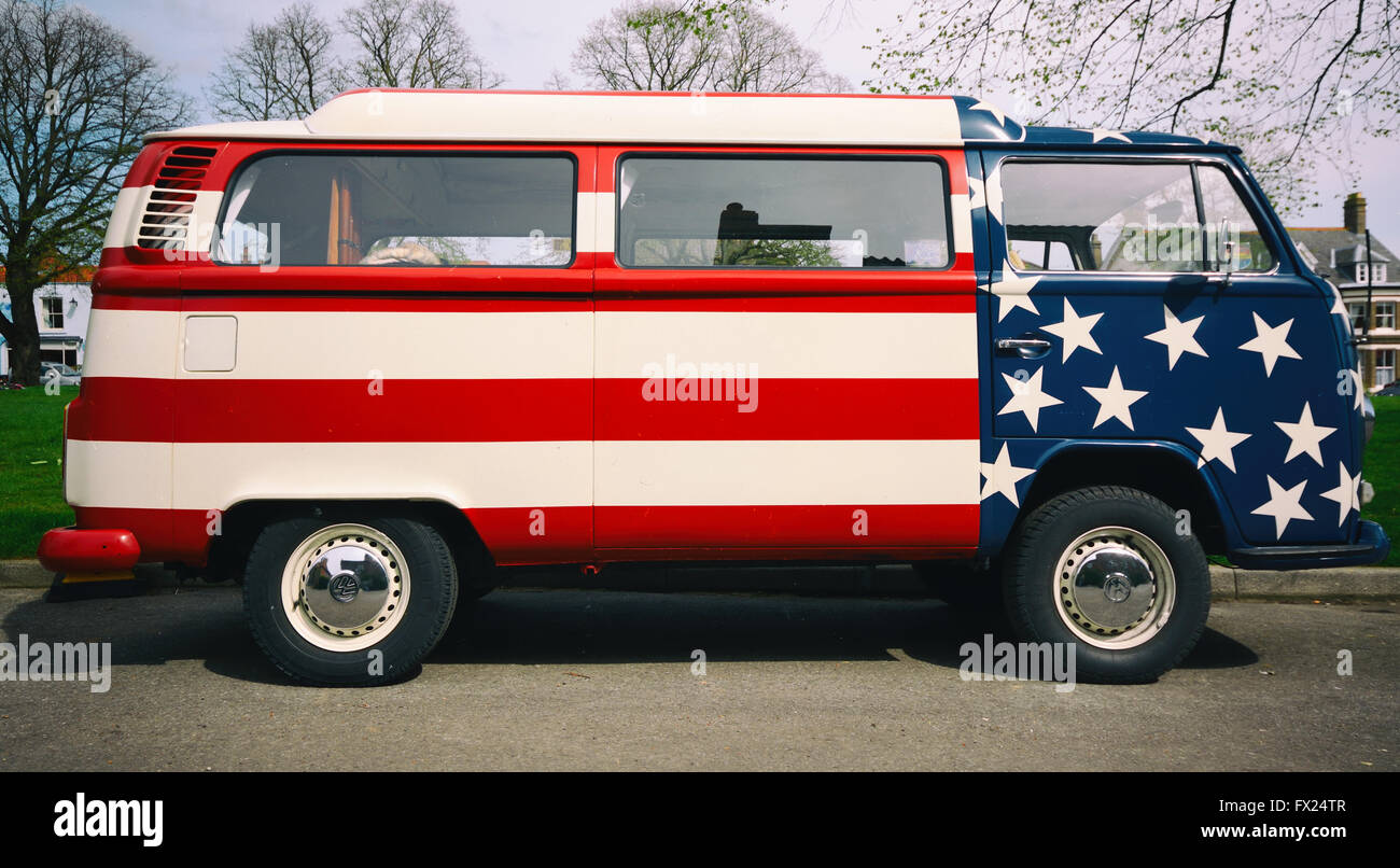 american flag van