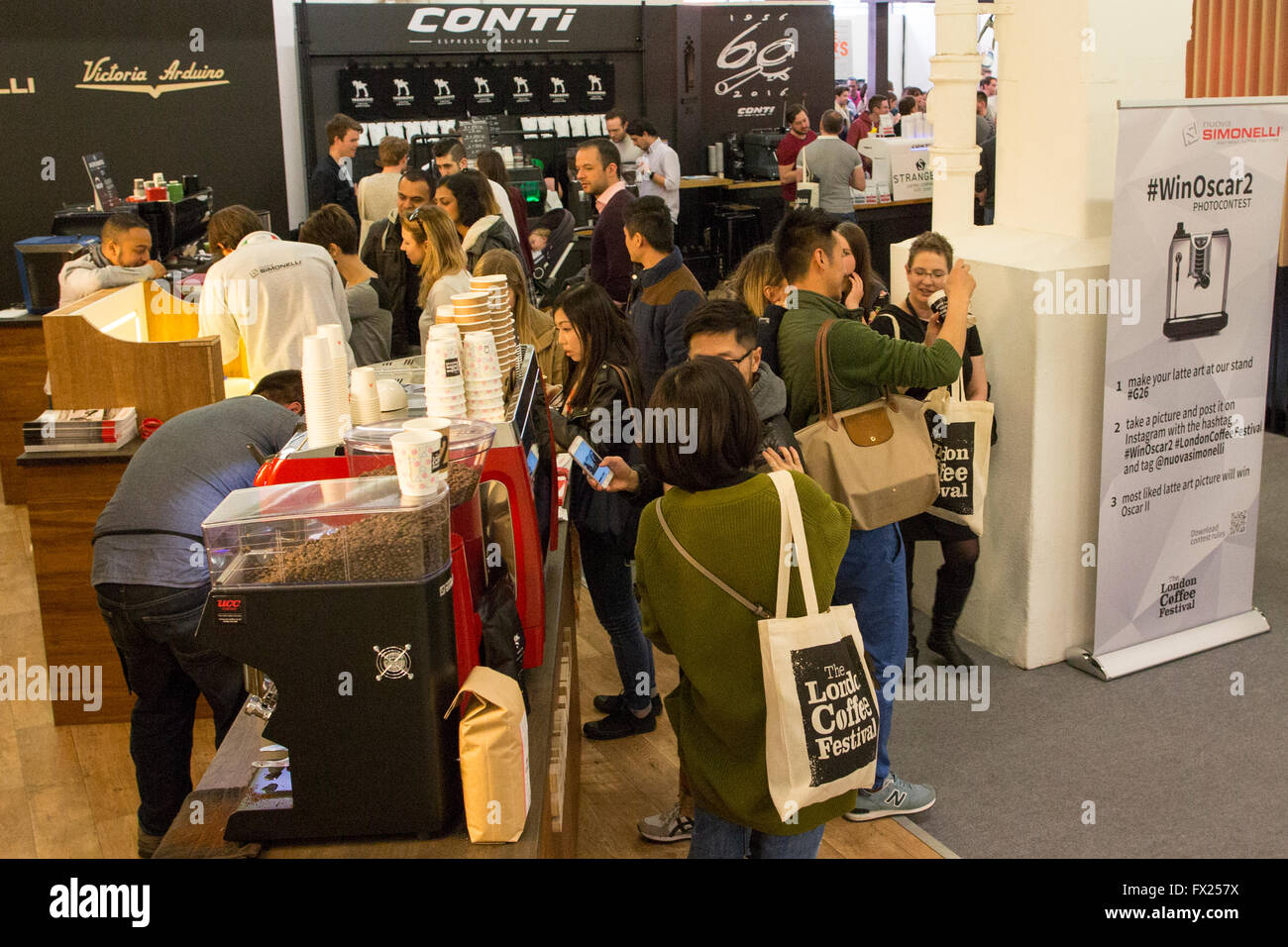 The London Coffee Festival 2016, Old Truman Brewery, Brick Lane Stock